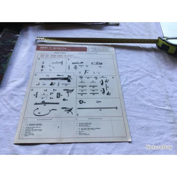 Ancien d�pliant  armes Beretta brun