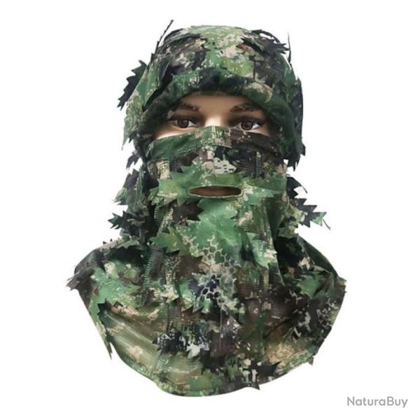 PROMO - Cagoule de camouflage 3D respirante en maille de camouflage - Mod�le 3