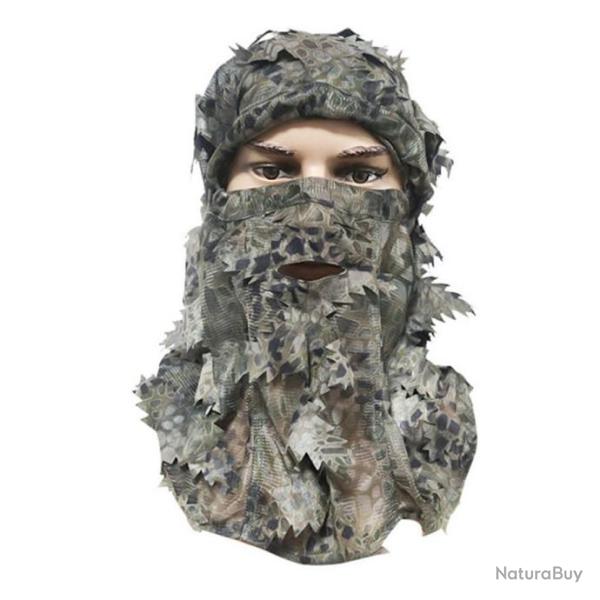 PROMO - Cagoule de camouflage 3D respirante en maille de camouflage - Mod�le 2
