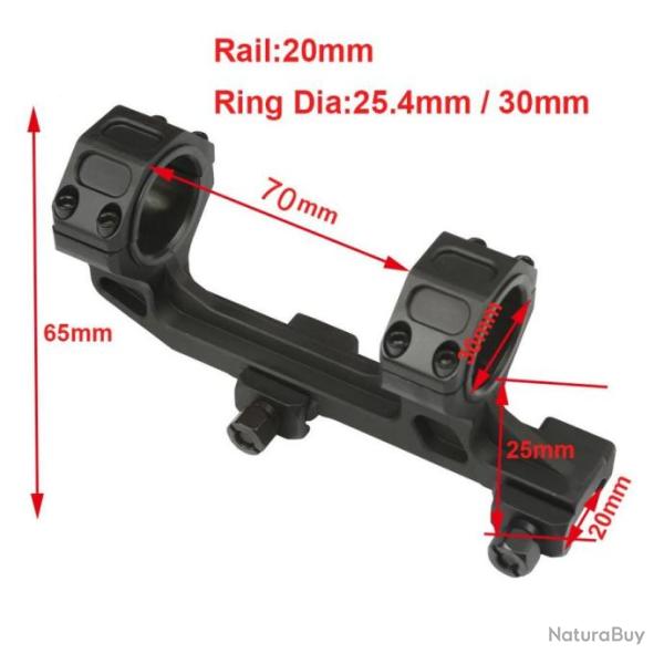 PROMO - Montage double � d�gagement rapidement - Rail 21mm diam�tre 30mm - Mod�le 2