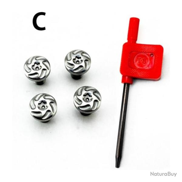 PROMO - 4 vis custom pour plaquette de crosse 1911 + tournevis - Mod�le 4