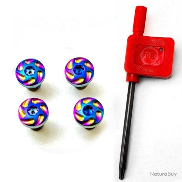 PROMO - 4 vis custom pour plaquette de crosse 1911 + tournevis - Mod�le 5