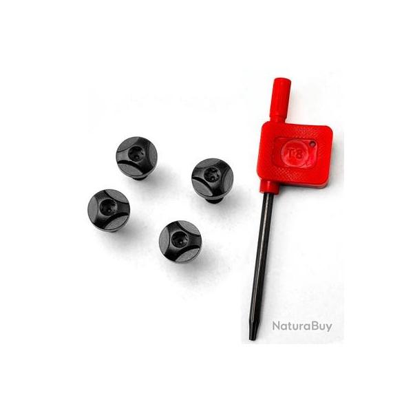 PROMO - 4 vis custom pour plaquette de crosse 1911 + tournevis - Mod�le 9