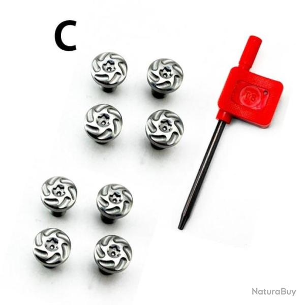 PROMO - 8 vis custom pour plaquette de crosse 1911 + tournevis - Mod�le 4