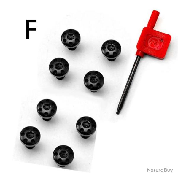 PROMO - 8 vis custom pour plaquette de crosse 1911 + tournevis - Mod�le 6