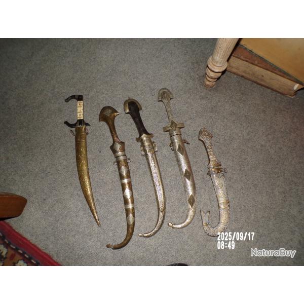 lot de 5 Couteau africain  syria berbere  KOUMIA ?