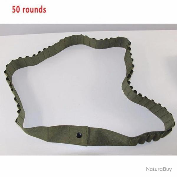 LIVRAISON OFFERTE - Cartouchi�re bandouli�re calibre 12, 16 ou 20 couleur verte