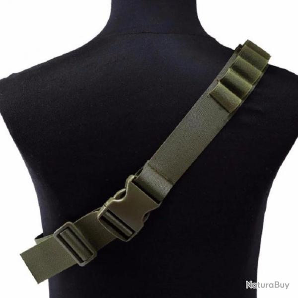 LIVRAISON OFFERTE - Cartouchire bandoulire 26 cartouches attache rapide calibre 12 16 20 - VERT