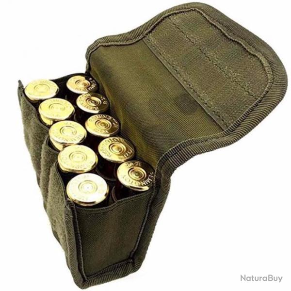 LIVRAISON OFFERTE - Pochette de ceinture pour cartouche de chasse verte