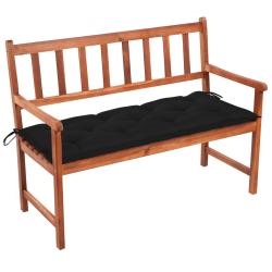 Banc de jardin meuble de patio d'ext&eacute;rieur terrasse avec coussin 120 x 58 x 90 cm bois d'acacia mas