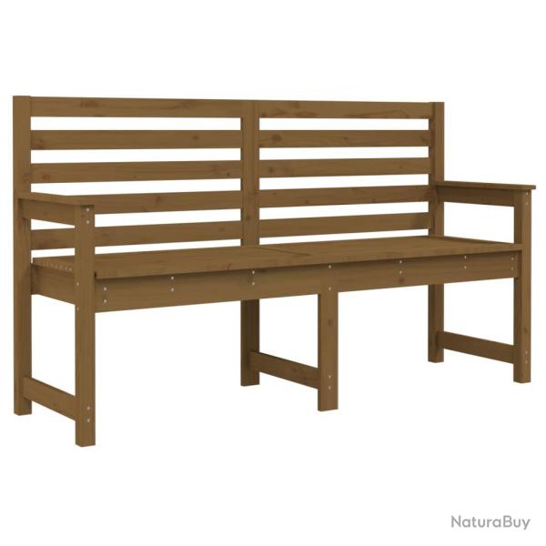 Banc de jardin meuble de patio d'extrieur terrasse 159,5 x 48 x 91,5 cm bois de pin massif marron