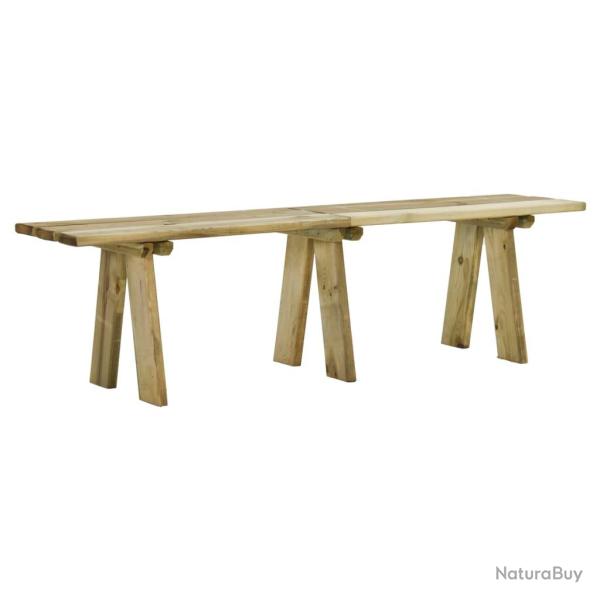 Banc de jardin meuble de patio d'extrieur terrasse 160 x 38 x 45 cm bois de pin massif imprgn 02