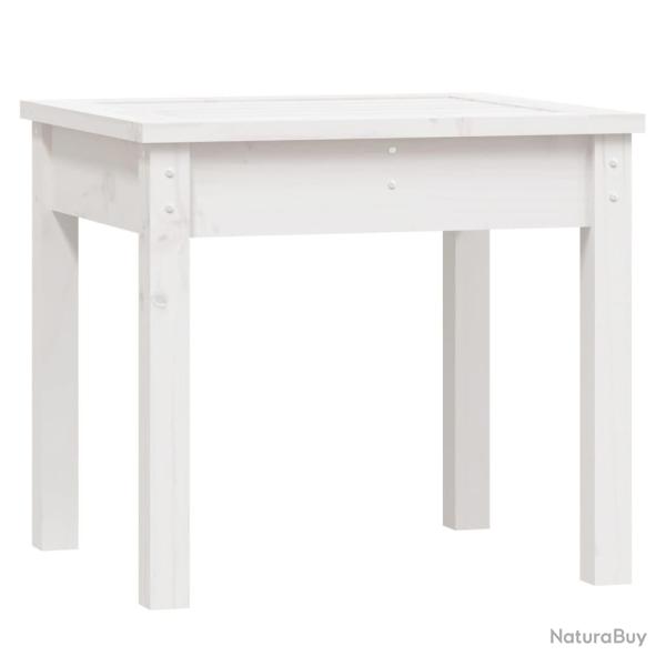 Banc de jardin meuble de patio d'extrieur terrasse blanc 50 x 44 x 45 cm bois massif de pin 02_001