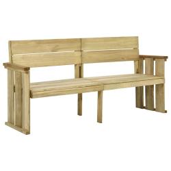 Banc de jardin meuble de patio d'ext&eacute;rieur terrasse 172 x 53 x 85 cm bois de pin impr&eacute;gn&eacute; 02_0011268