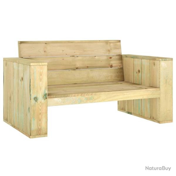 Banc de jardin meuble de patio d'extrieur terrasse 139 x 76 x 74 cm bois de pin imprgn 02_0011240