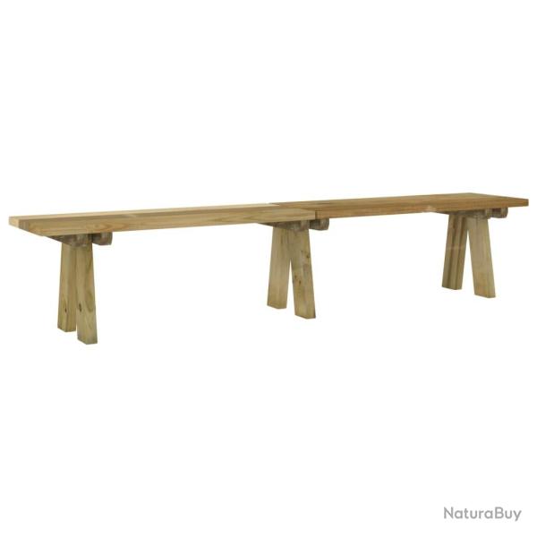 Banc de jardin meuble de patio d'ext�rieur terrasse 220 x 38 x 45 cm bois de pin massif impr�gn� 02