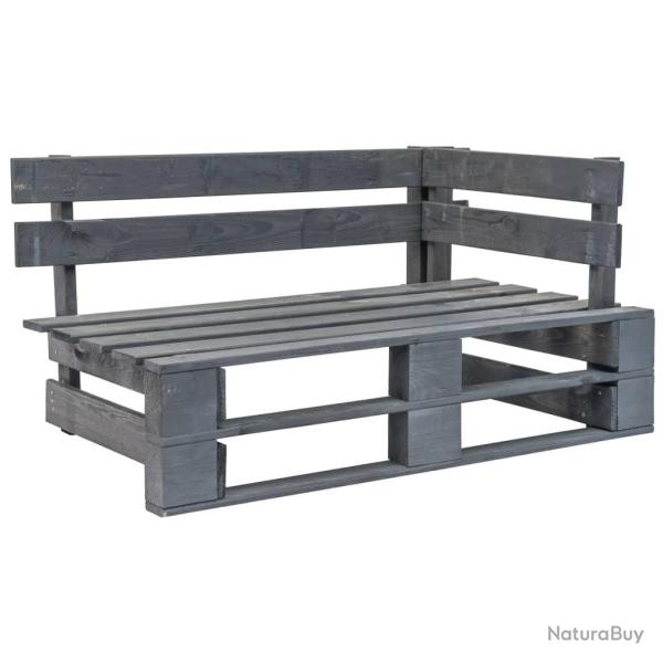 Banc de jardin meuble de patio d'extrieur terrasse d'angle 110 x 65 x 55 cm palette de jardin bois