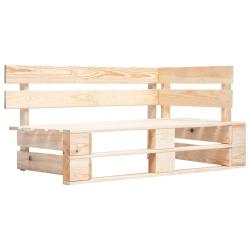 Banc de jardin meuble de patio d'ext&eacute;rieur terrasse d'angle 110 x 65 x 55 cm palette de jardin bois