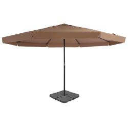 Parasol avec base portable diam&egrave;tre 5 m taupe 02_0008058