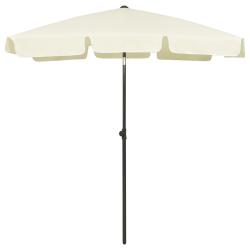 Parasol de plage jaune 180 x 120 cm sable 02_0008395