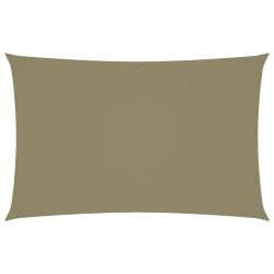 Voile toile d'ombrage parasol tissu oxford rectangulaire 2 x 5 m beige 02_0009630
