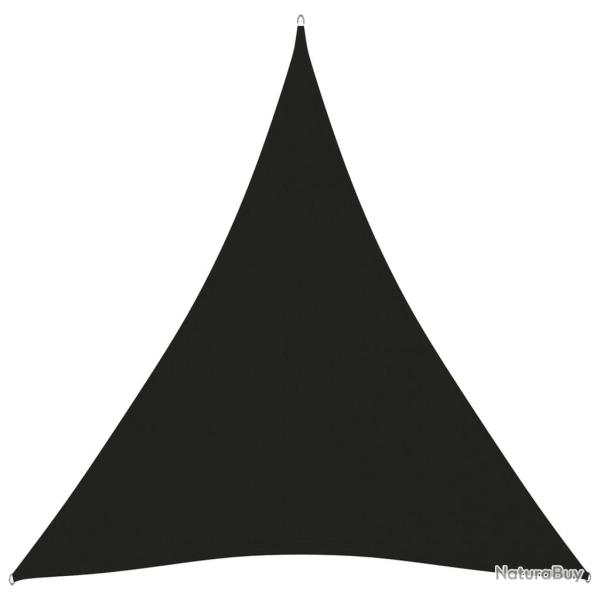 Voile toile d'ombrage parasol tissu oxford triangulaire 5 x 6 x 6 m noir 02_0009929
