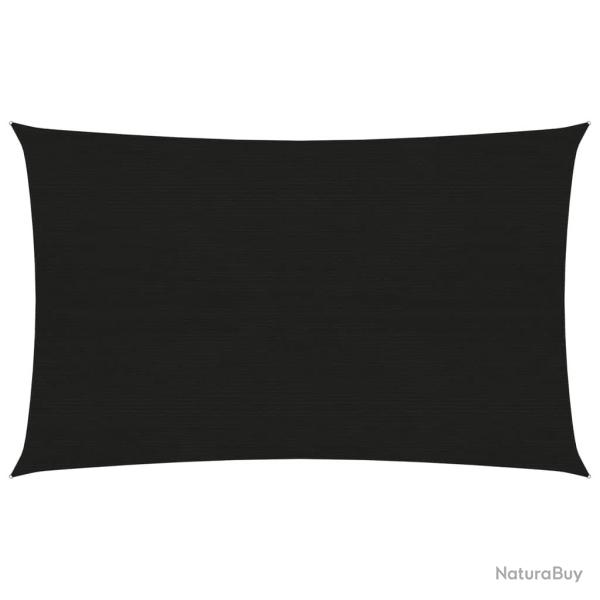 Voile toile d'ombrage parasol 160 g/m� 4 x 6 m PEHD noir 02_0009216