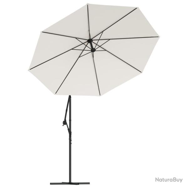 Parasol avec �clairage led 300 cm poteau en m�tal sable 02_0008143