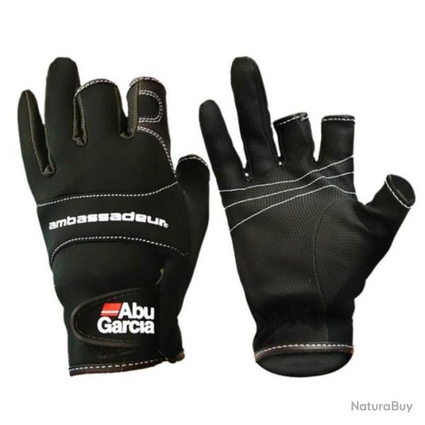 SANS PRIX DE RESERVE - Gants de p�che trois doigts ouvert Abu Garcia Ambassadeur