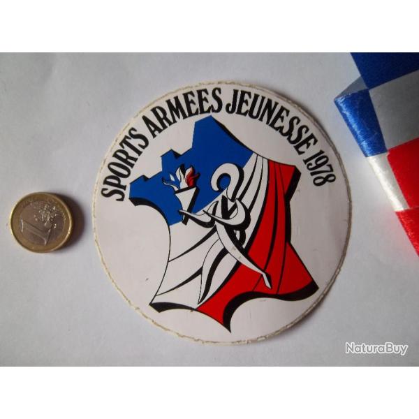 autocollant sports armes jeunesse 1978
