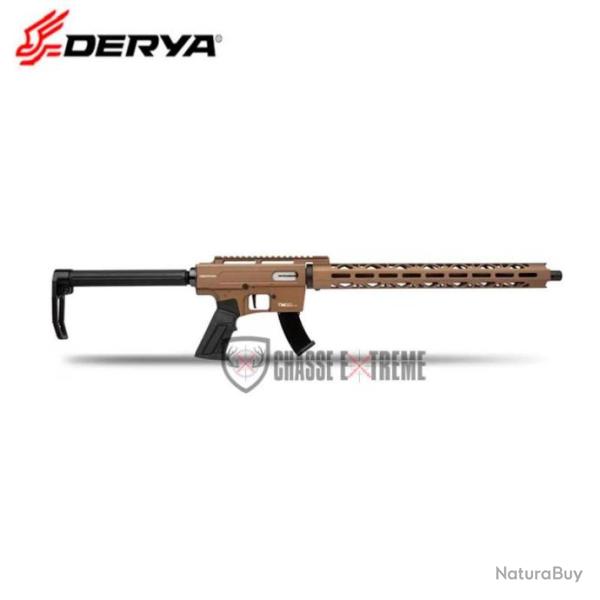 Carabine DERYA TM22 18" Bronze Cal 22Lr 2 Chargeurs 10 Coups avec Garde Main Long