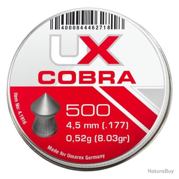 Airgun Plomb pointu Cobra 4.5 mm 0.52g, par 500 | Umarex (4.1916)