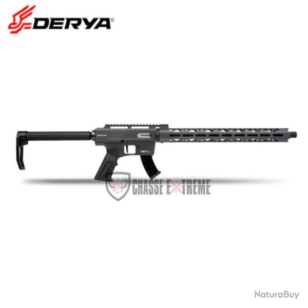 Carabine DERYA TM22 18" Gris Cal 22Lr 2 Chargeurs 10 Coups avec Garde Main Long