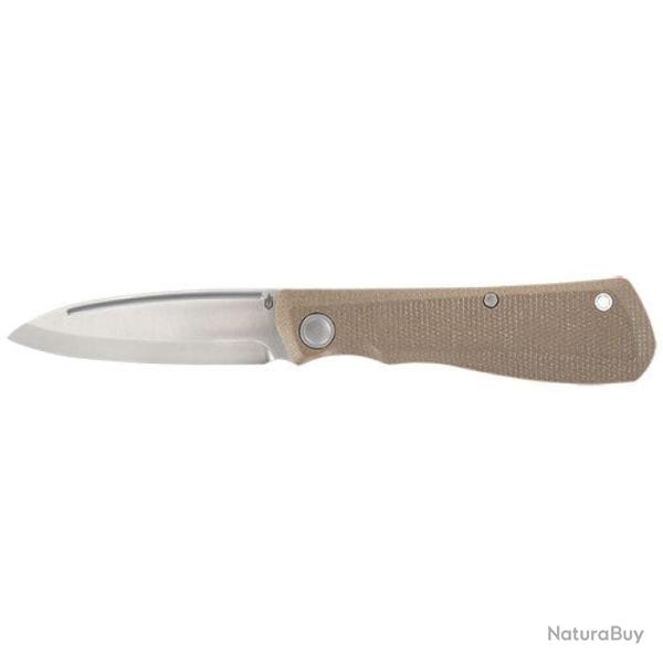 Couteau de poche Gerber Zilch 18,3 cm / Coyote - 18,8 cm / Naturel