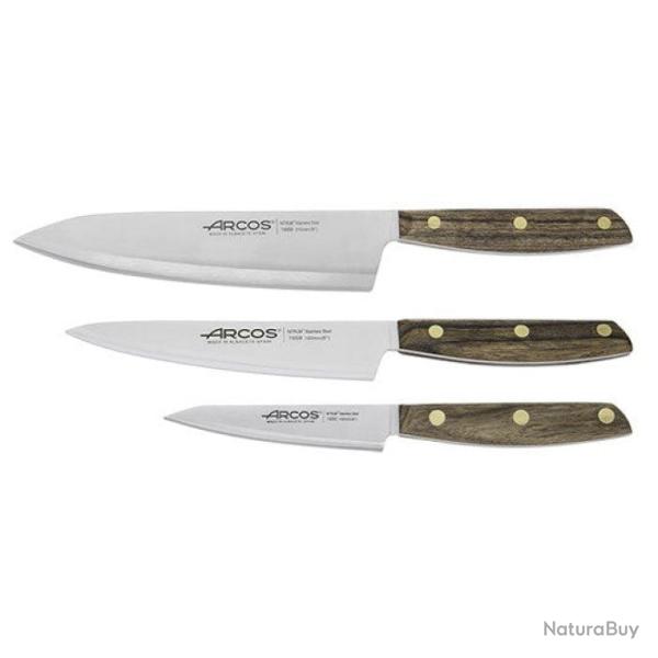 Set 3 couteaux Arcos Nordika Default Title