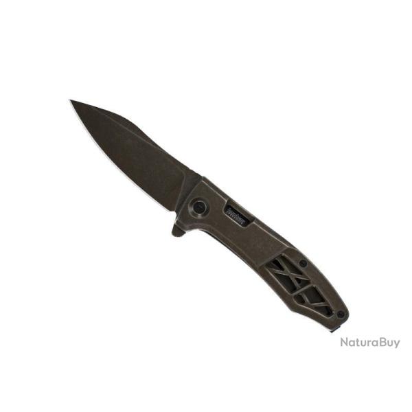 BEL629 COUTEAU KERSHAW "BOILERMAKER" LAME ACIER SPEEDSAFE MANCHE 11CM ACIER INOX NEUF