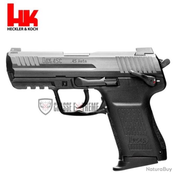 Pistolet H&K HK45 Compact V1 SA/DA 8 Coups Cal 45 Acp