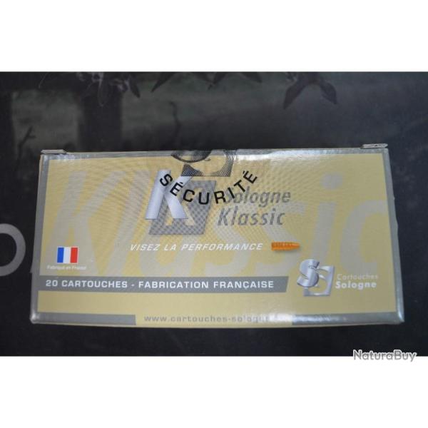 1 BOITE DE 20 BALLES CALIBRE 222 REM SOLOGNE EN 45 GR SUBSONIQUE NEUVE