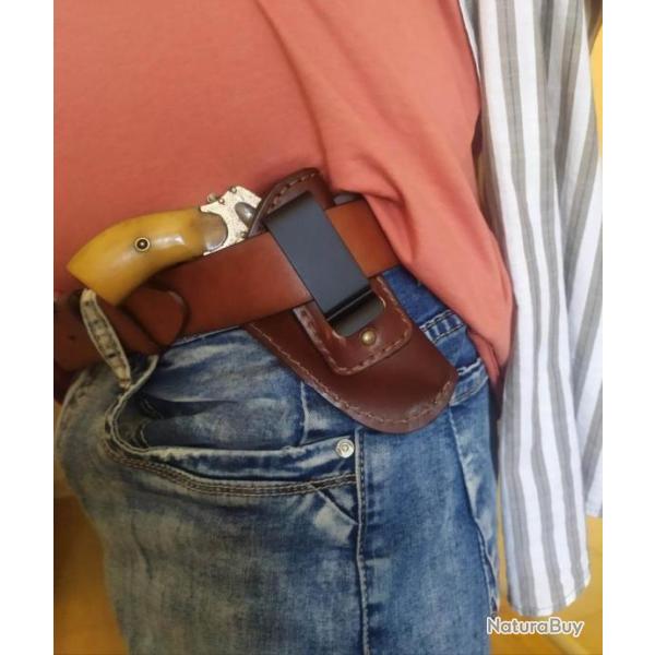 VALENTIN GANCH HOLSTER REVOLVER VELO DOG A PORTER  L'INTRIEUR
