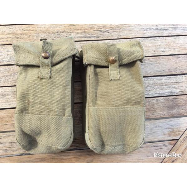 Paire de cartouchi�res anglaises WW2, POUCH FM BREN,1940