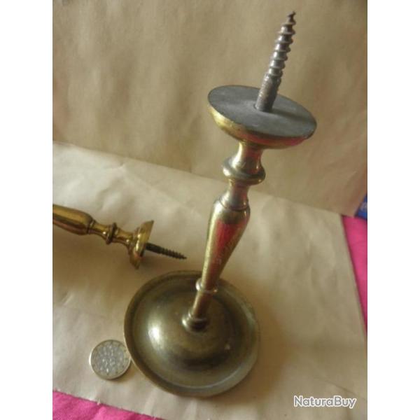 2 grands embrasses de rideaux antiques en laiton