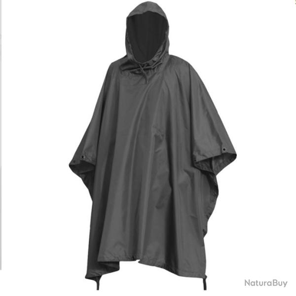 Poncho pluie Ripstop TU Noir