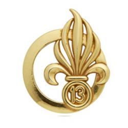 Insigne de b&eacute;ret dor&eacute; L&eacute;gion 13&egrave;me Demi-brigade de L&eacute;gion &Eacute;trang&egrave;re