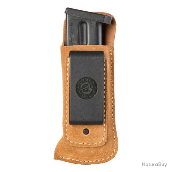 Porte-chargeur simple inside cuir souple beige pistolet