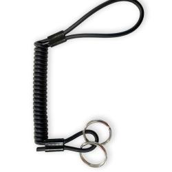 Dragonne de s&eacute;curit&eacute; Kevlar&reg; 80 cm avec anneaux porte-cl&eacute;s noir