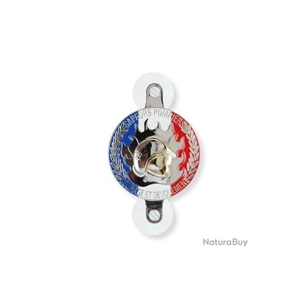 plaque auto sapeurs pompiers avec ventouses