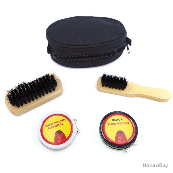 TROUSSE AVEC ACCESSOIRES DE CIRAGE POUR CHAUSSURES