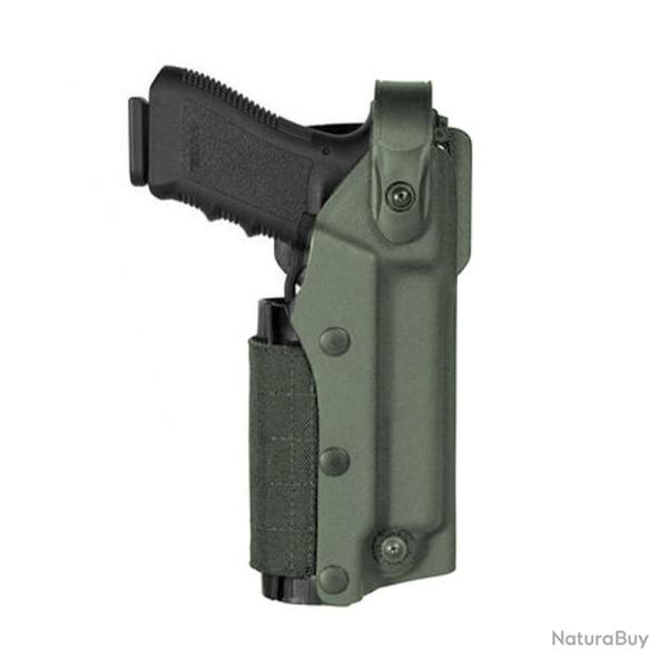 Holster droitier Zoom VKZ8 vert olive pour GLOCK 17/18/19/22/23 avec lampe/laser