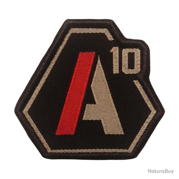 Patch A10 brod tan/rouge sur tissu noir