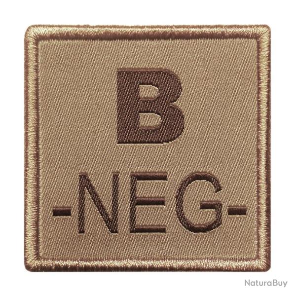 Groupe sanguin B ngatif brod sur tissu tan